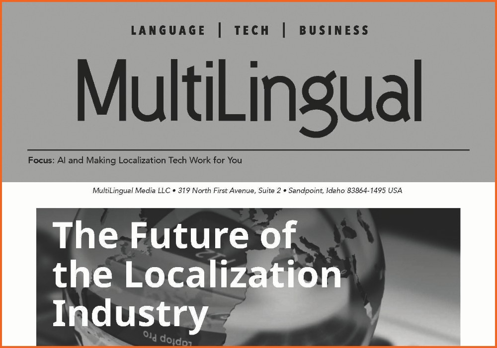 Multilingual magazine cover