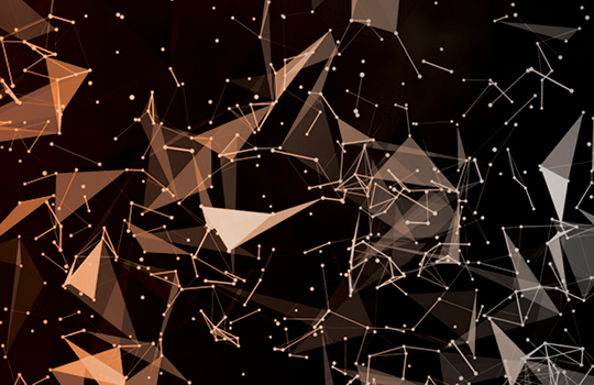 Abstract dots and triangles